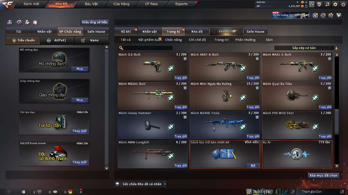 shop acc cf uy tin gia re